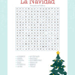 La Navidad Búsqueda De Palabras  Christmas Word Search   Etsy With Regard To Christmas Spanish Word Search