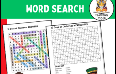 Mash > Christmas > Christmas Word Search Puzzle | 12 Days Of in Tpt Christmas Word Search