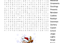 Merry Christmas Word Search - Wordmint throughout Merry Christmas Word Search Answer Key