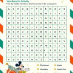 Mickey Mouse Word Search Christmas Worksheet Presentation In Disney Christmas Word Search