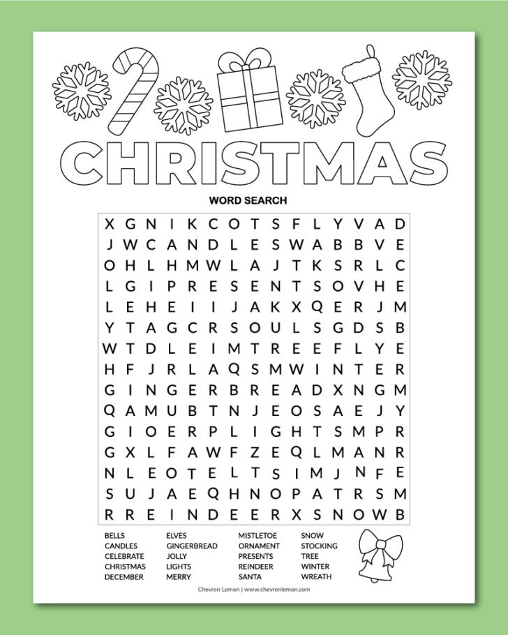 Word Search Puzzles Christmas Printable Word Search Puzzles Christmas Printable