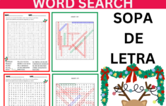 Spanish Christmas Word Search.sopa De Letra De Navidad-La Navidad in Spanish Christmas Vocabulary Word Search