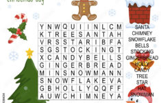 Stock-Vektorgrafik „Easy Word Search Crossword Puzzle 'Christmas in Christmas Crossword Puzzle And Word Search