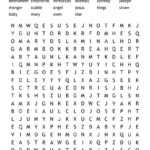 The Angel Gabriel Speaks To Mary Word Search   Wordmint Regarding Dltk Christmas Word Search
