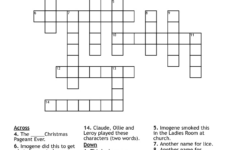 The Best Christmas Pageant Ever! Crossword - Wordmint inside Best Christmas Pageant Ever Word Search