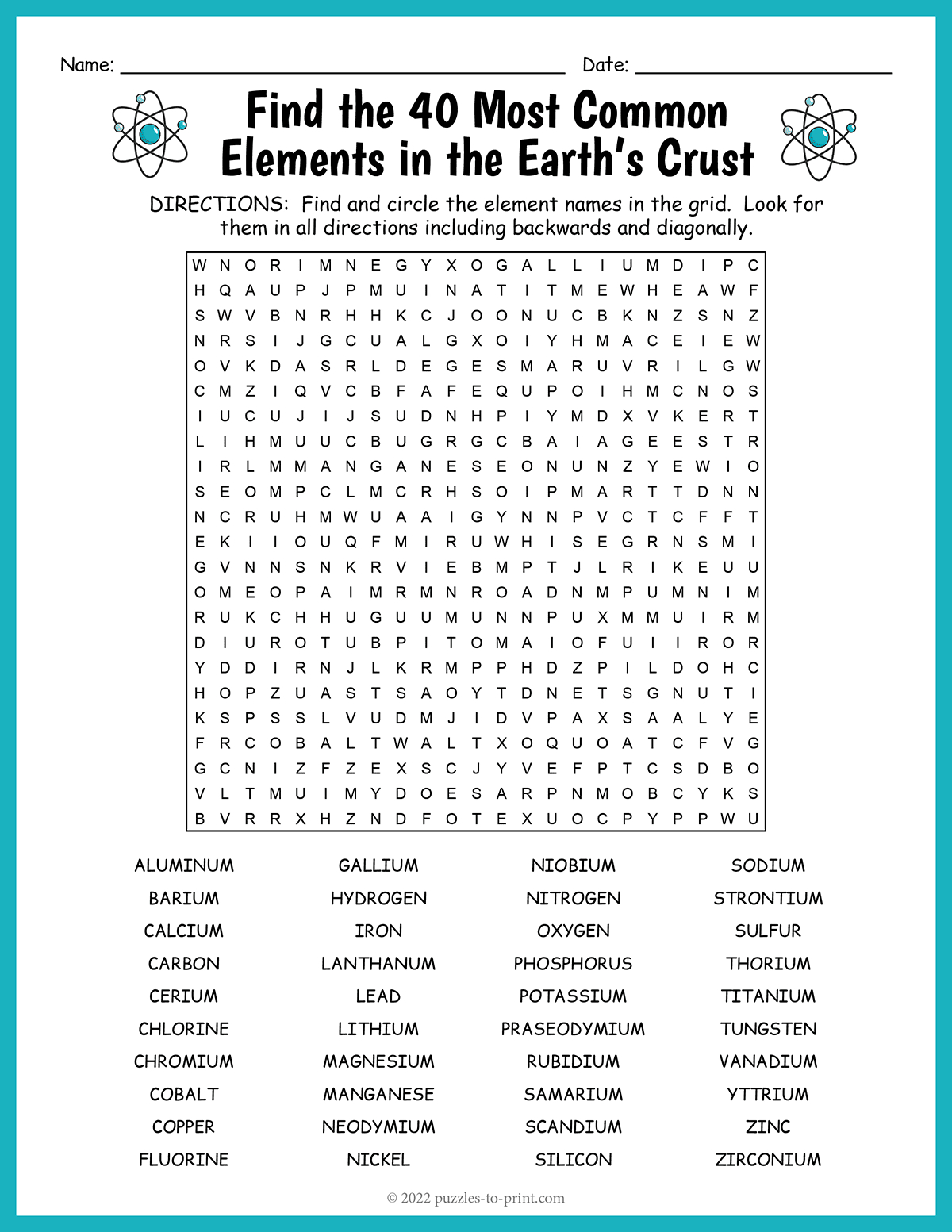 The Elements Word Search regarding A Christmas Elemental Word Search