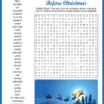 Twas The Night Before Christmas Word Search In Middle School Christmas Word Search
