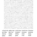 Twelve Days Of Christmas Word Search   Wordmint Pertaining To 12 Days Of Christmas Word Search Puzzle