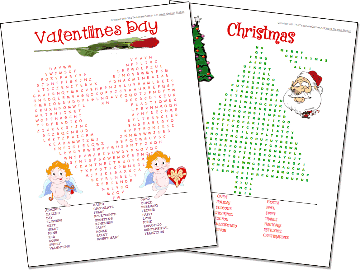 Word Search Maker | World Famous From The Teacher'S Corner throughout Christmas Word Search Creator