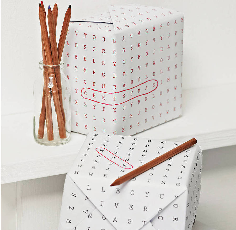 Word Search Wrapping Paperthe Department Of Gifting within Word Search Christmas Wrapping Paper