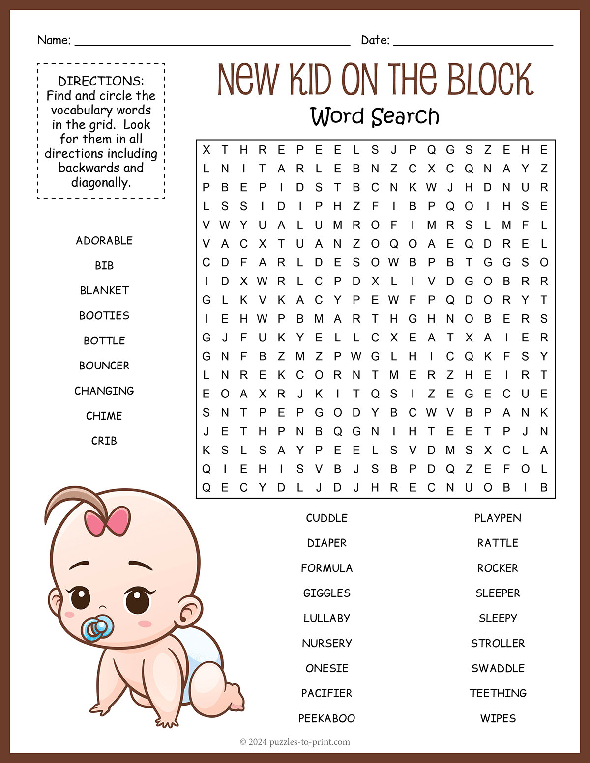 Baby Word Search shtml