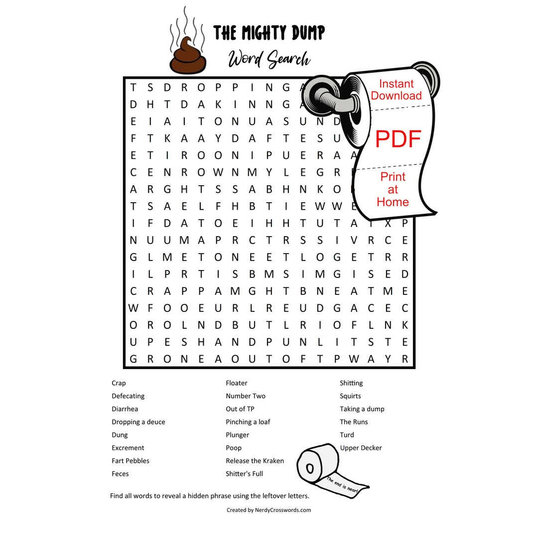 Bathroom Word Search The Mighty Dump Bathroom Word Search The Mighty Dump