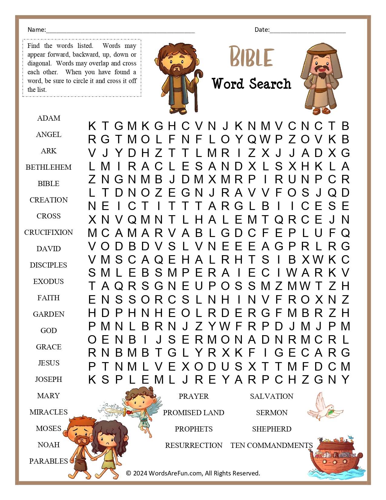 Bible Word Search For Kids Bible Word Search For Kids