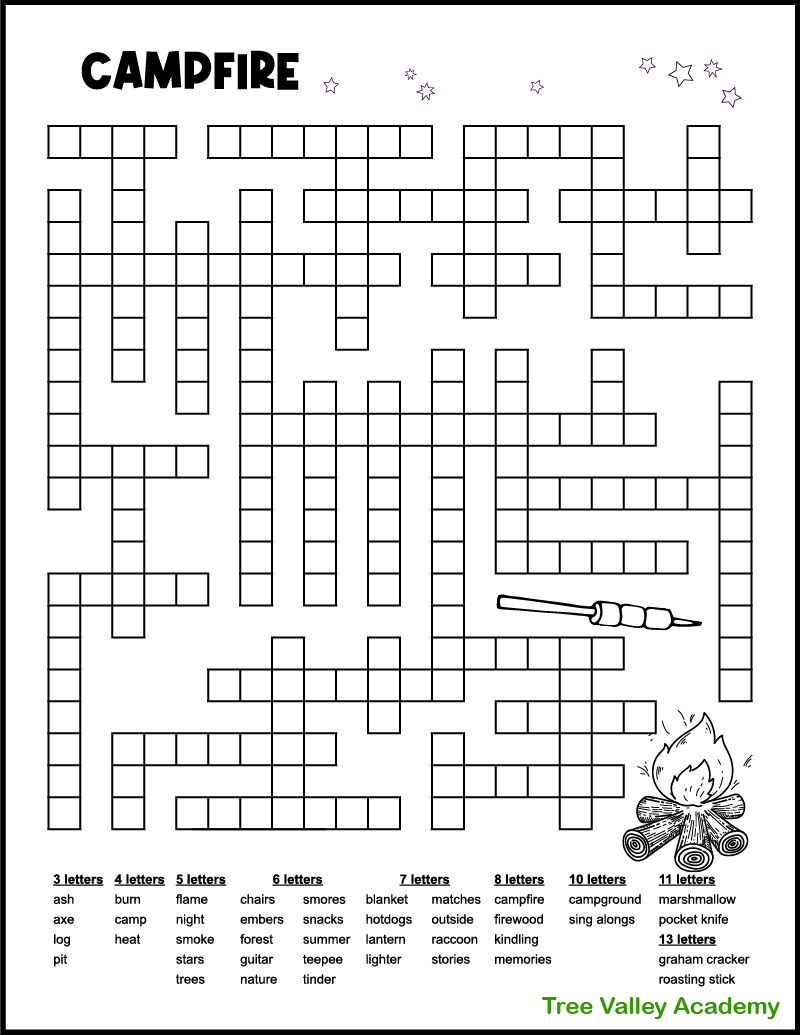 Campfire Fill In Puzzle
