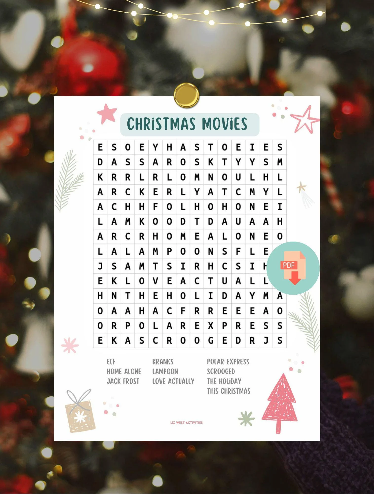 Christmas Movie Word Search Puzzle Christmas Movie Word Search Puzzle