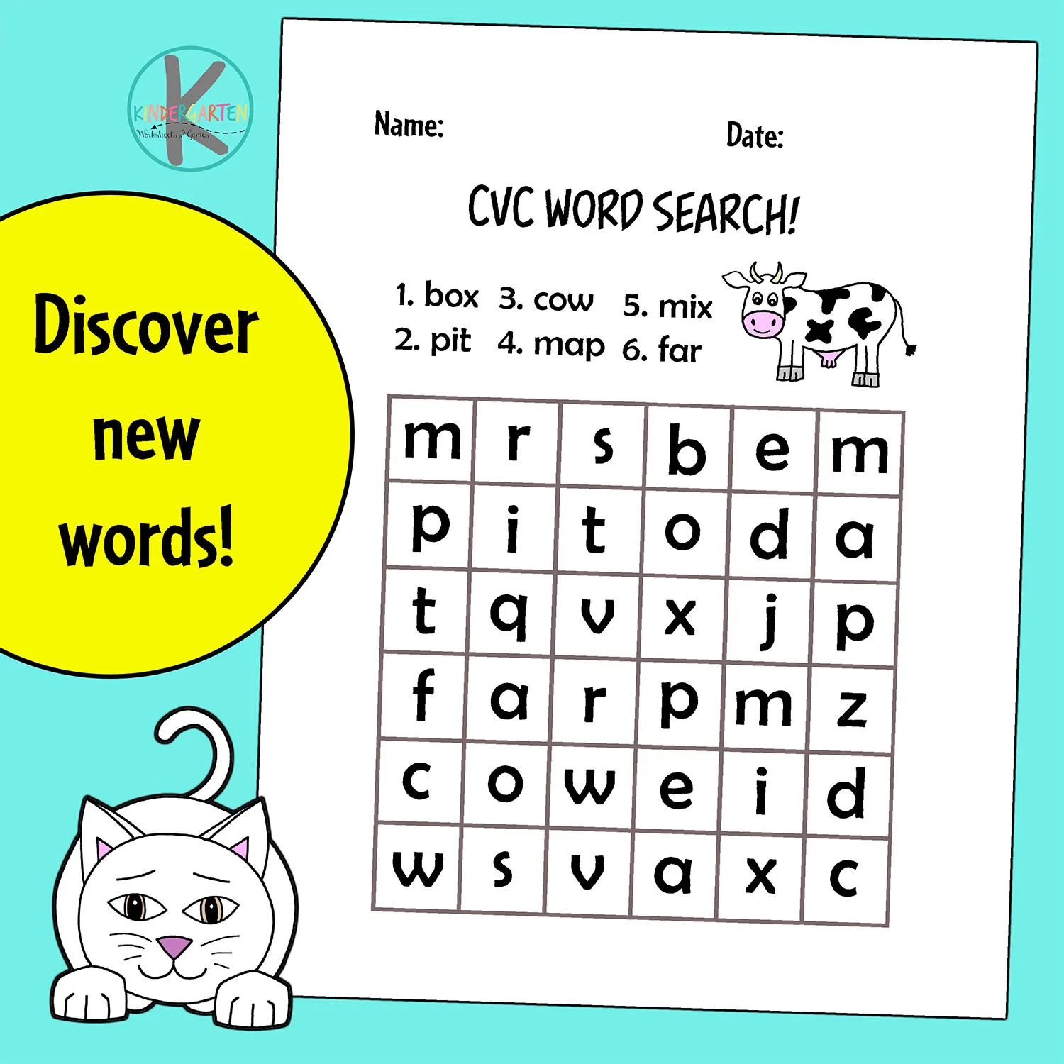 Cvc Word Search