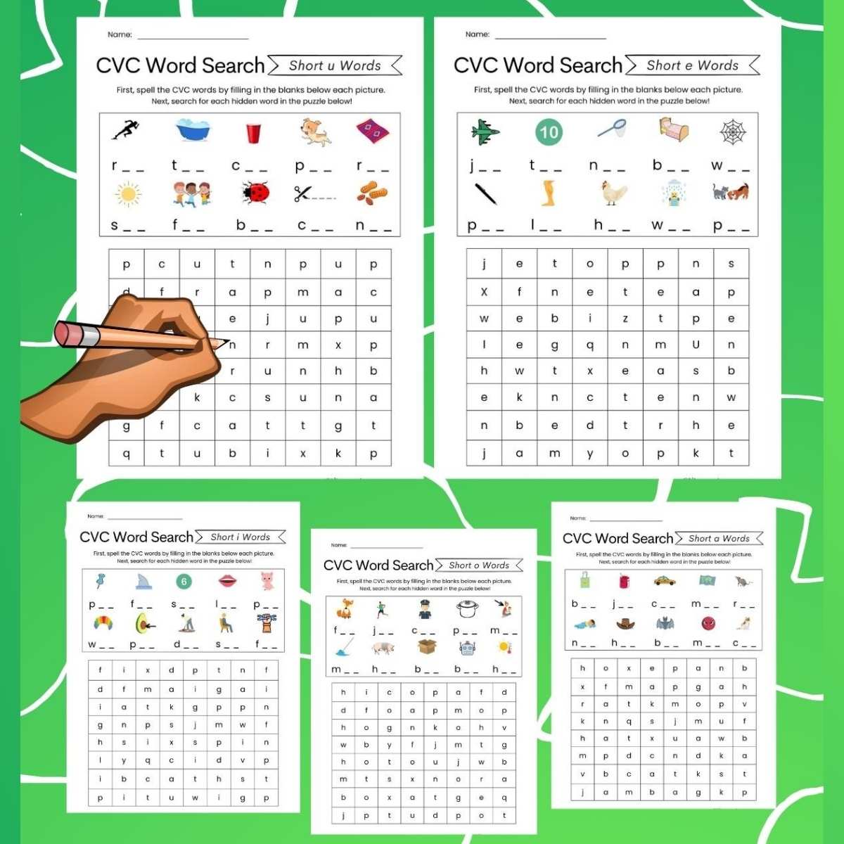 Cvc Word Searches