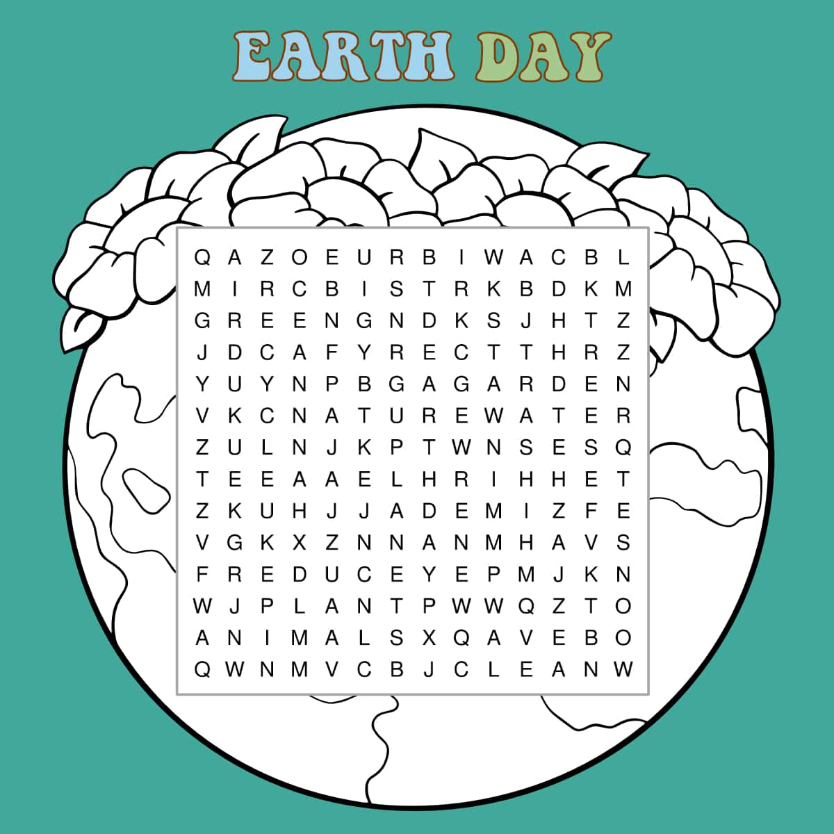 Earth Day Word Search Earth Day Word Search