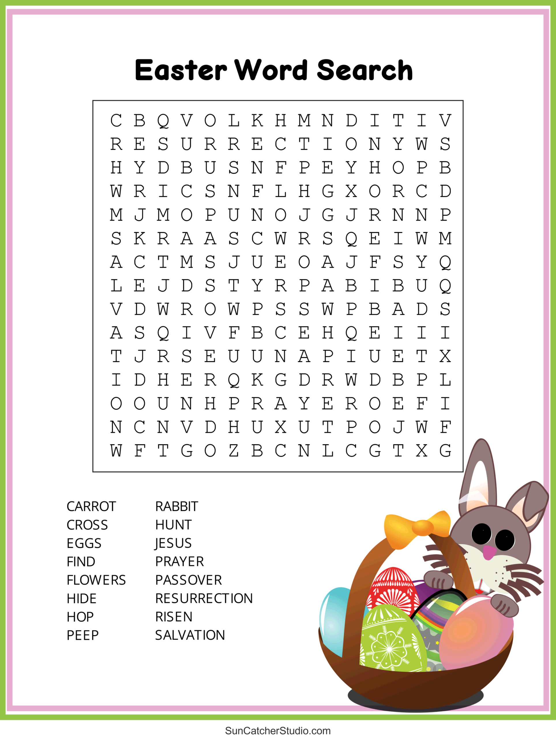 catholic easter word search