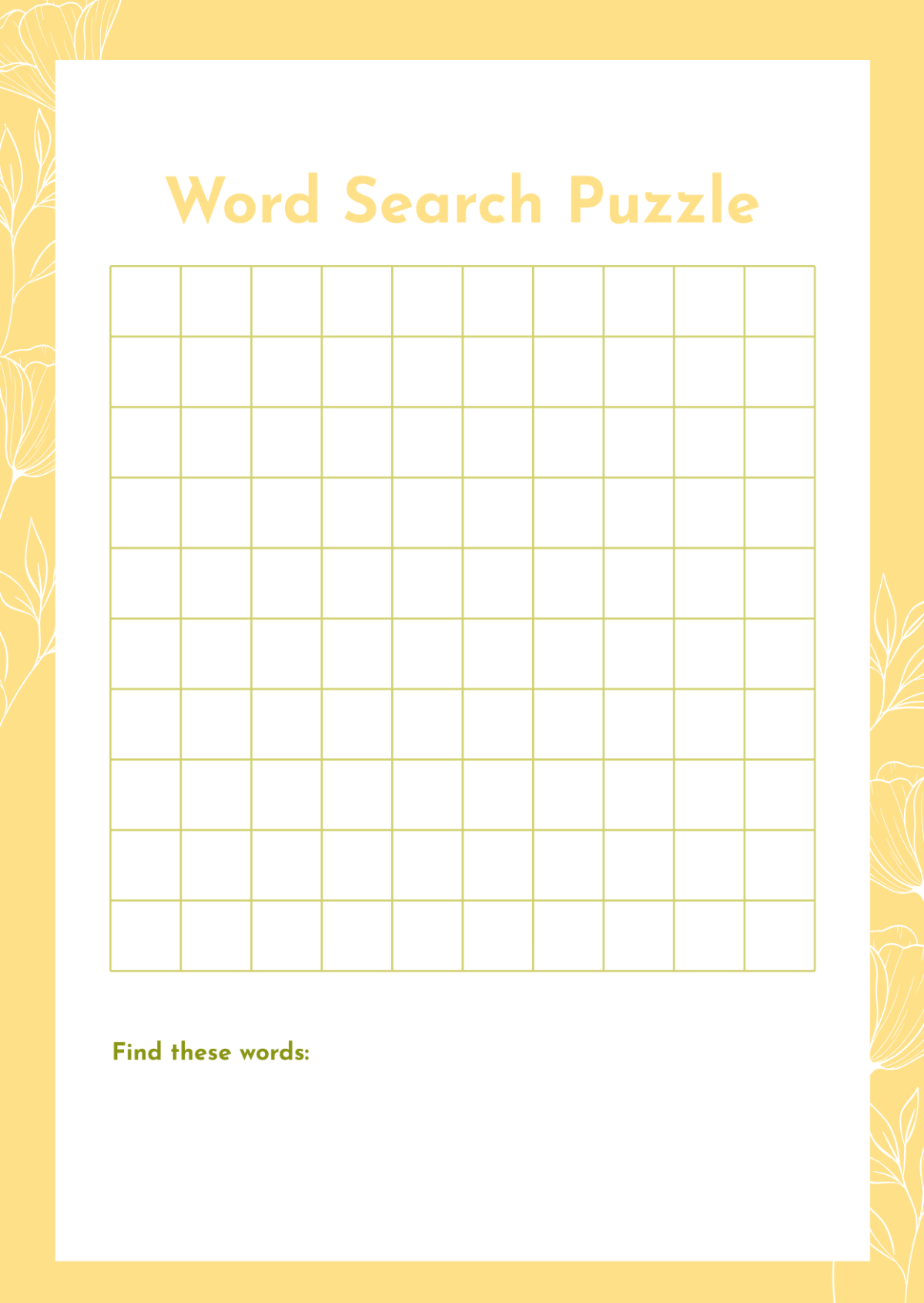 free printable word search grid free printable word search grid