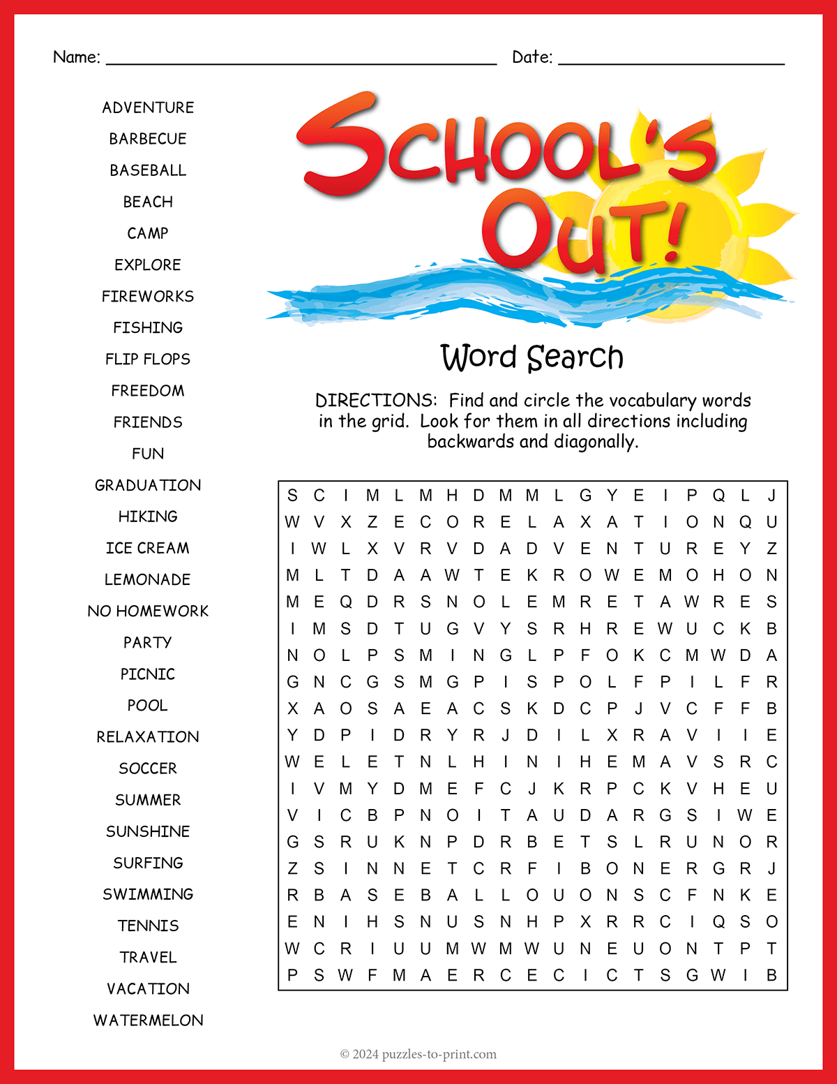 free printable word searches for high school students