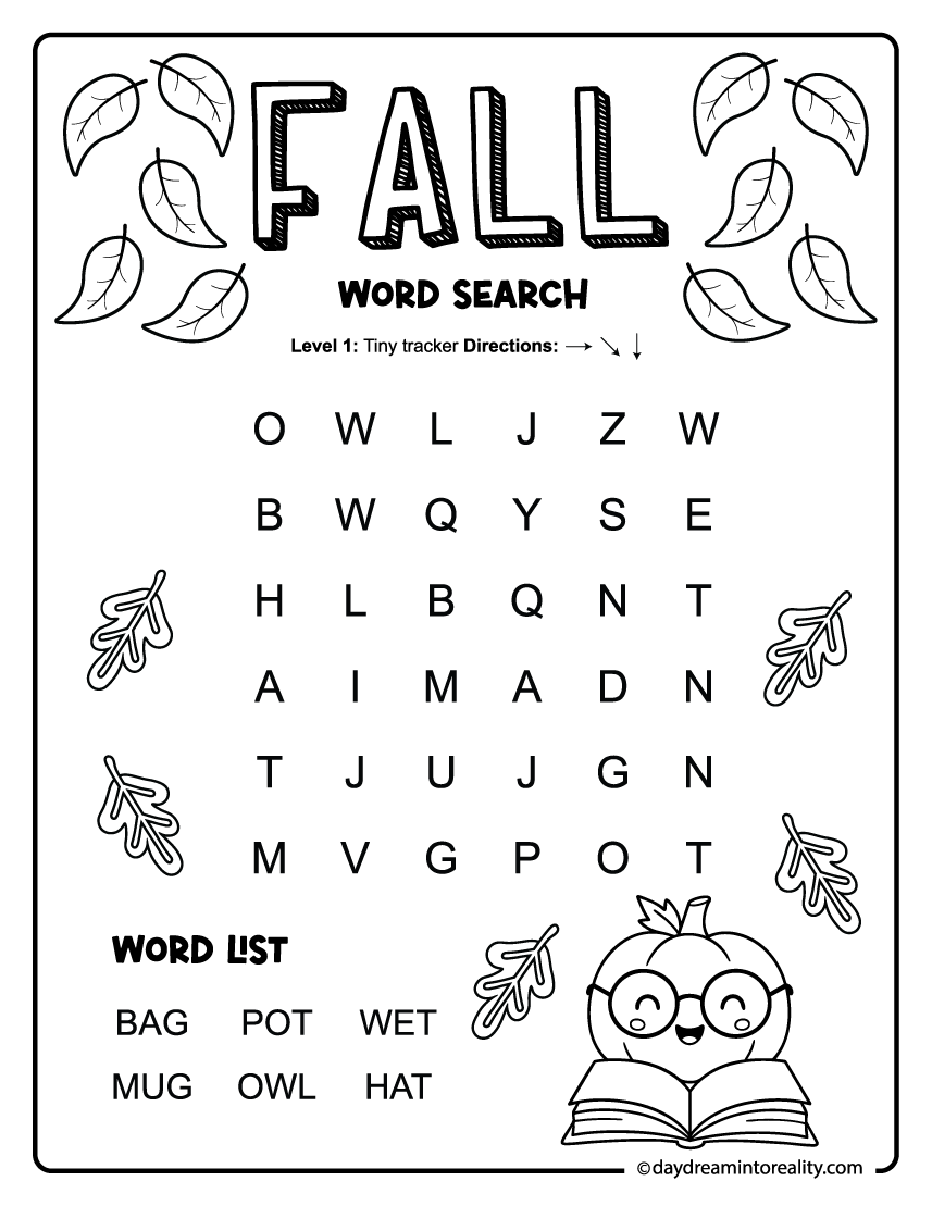Fall Word Search
