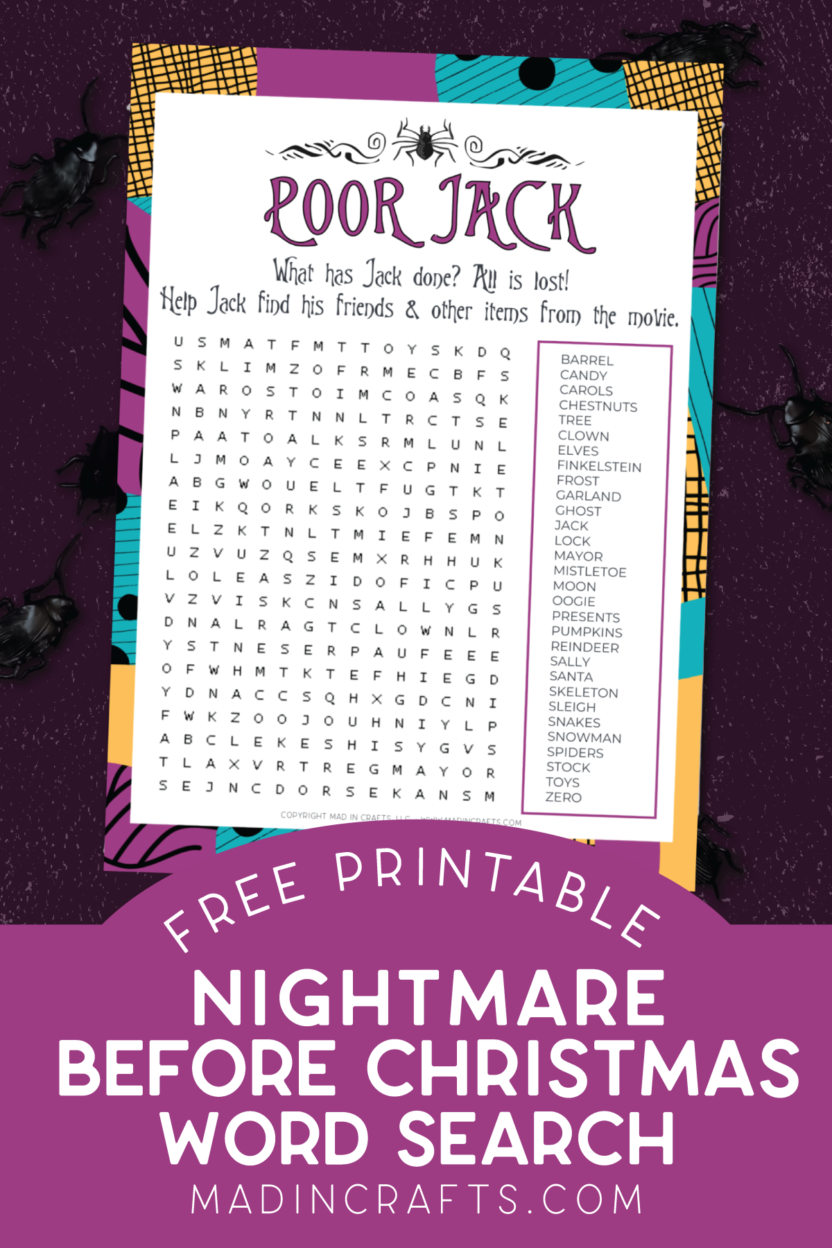 Free Nightmare Before Christmas Word Search Free Nightmare Before Christmas Word Search