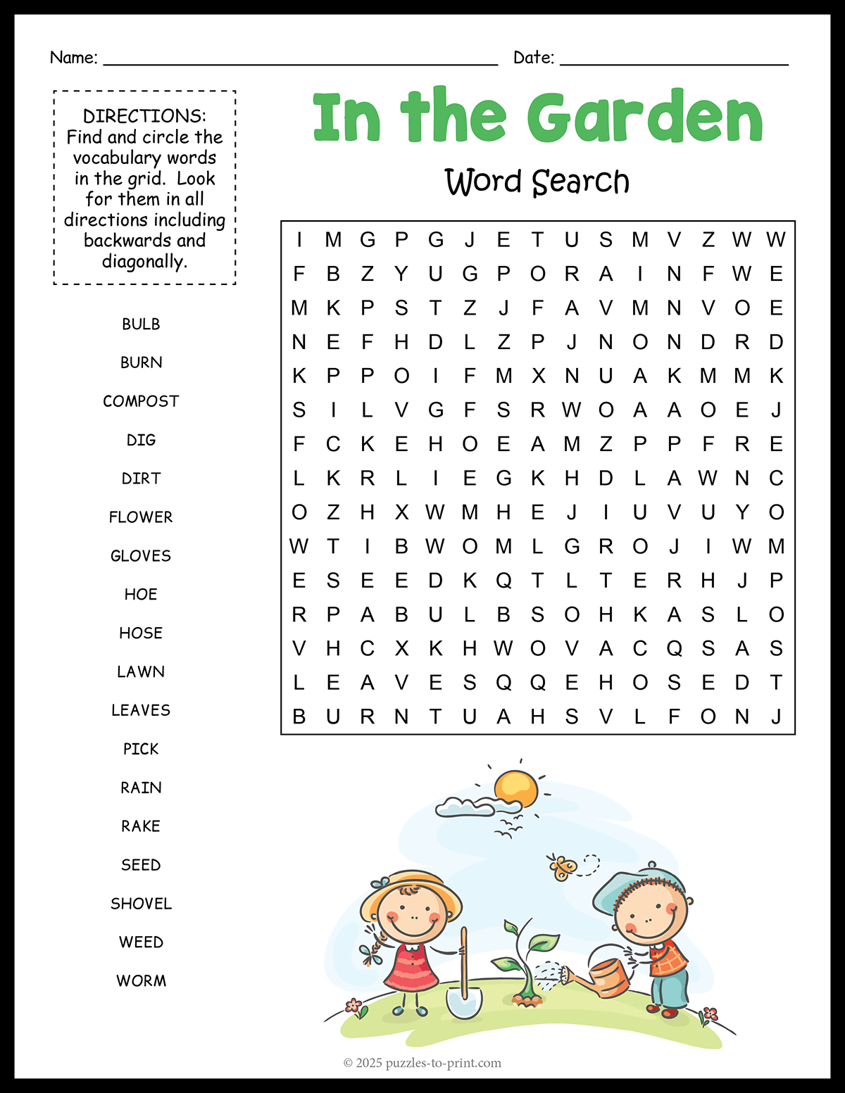 Garden Word Search shtml