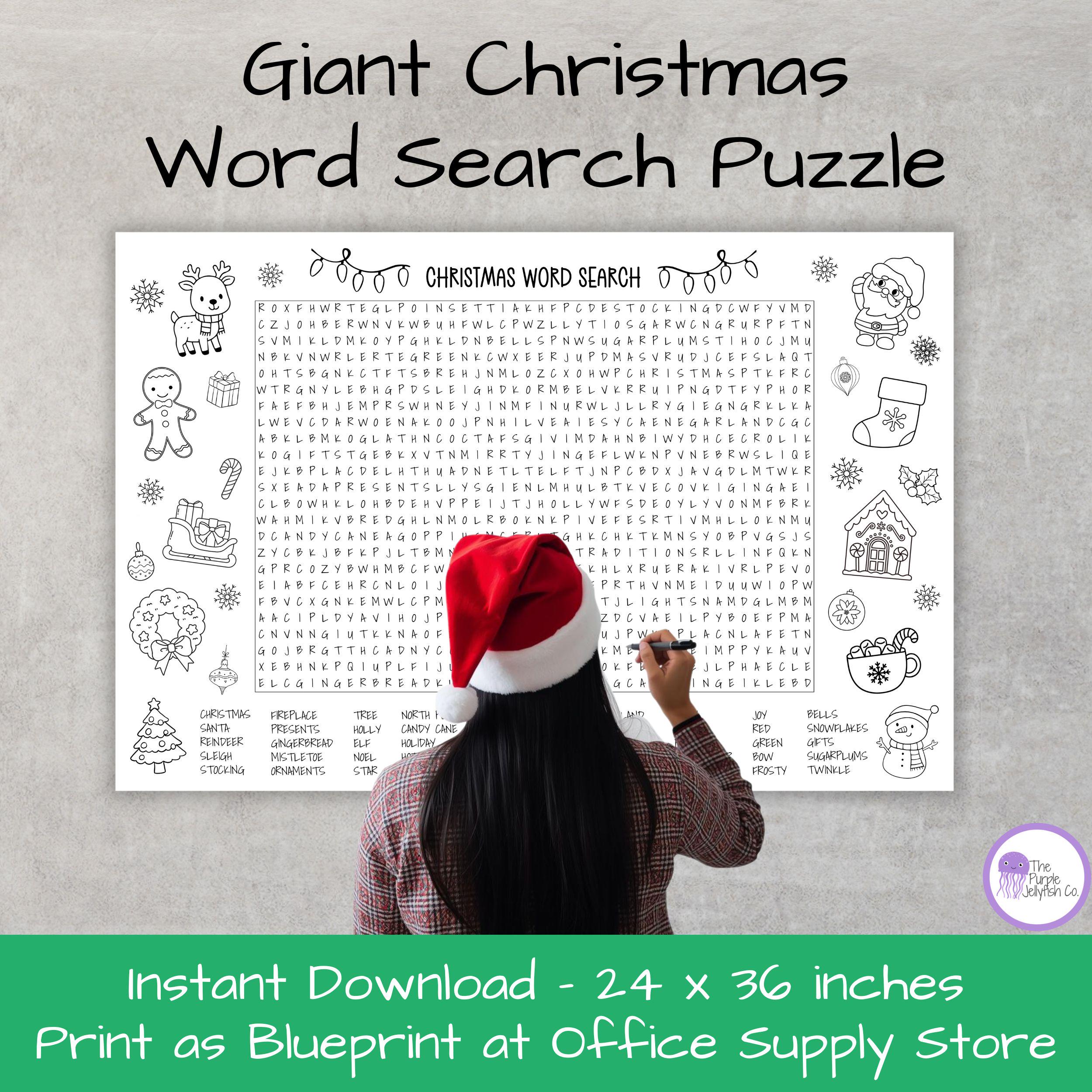 Giant Christmas Word Search Poster Giant