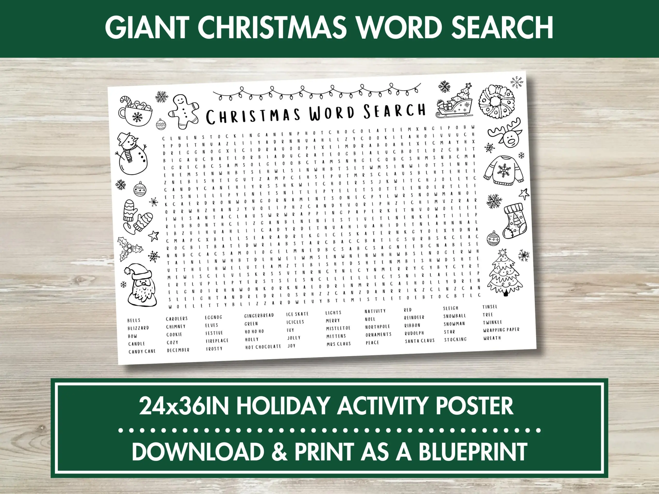 Giant Christmas Word Search Poster Giant Christmas Word Search Poster