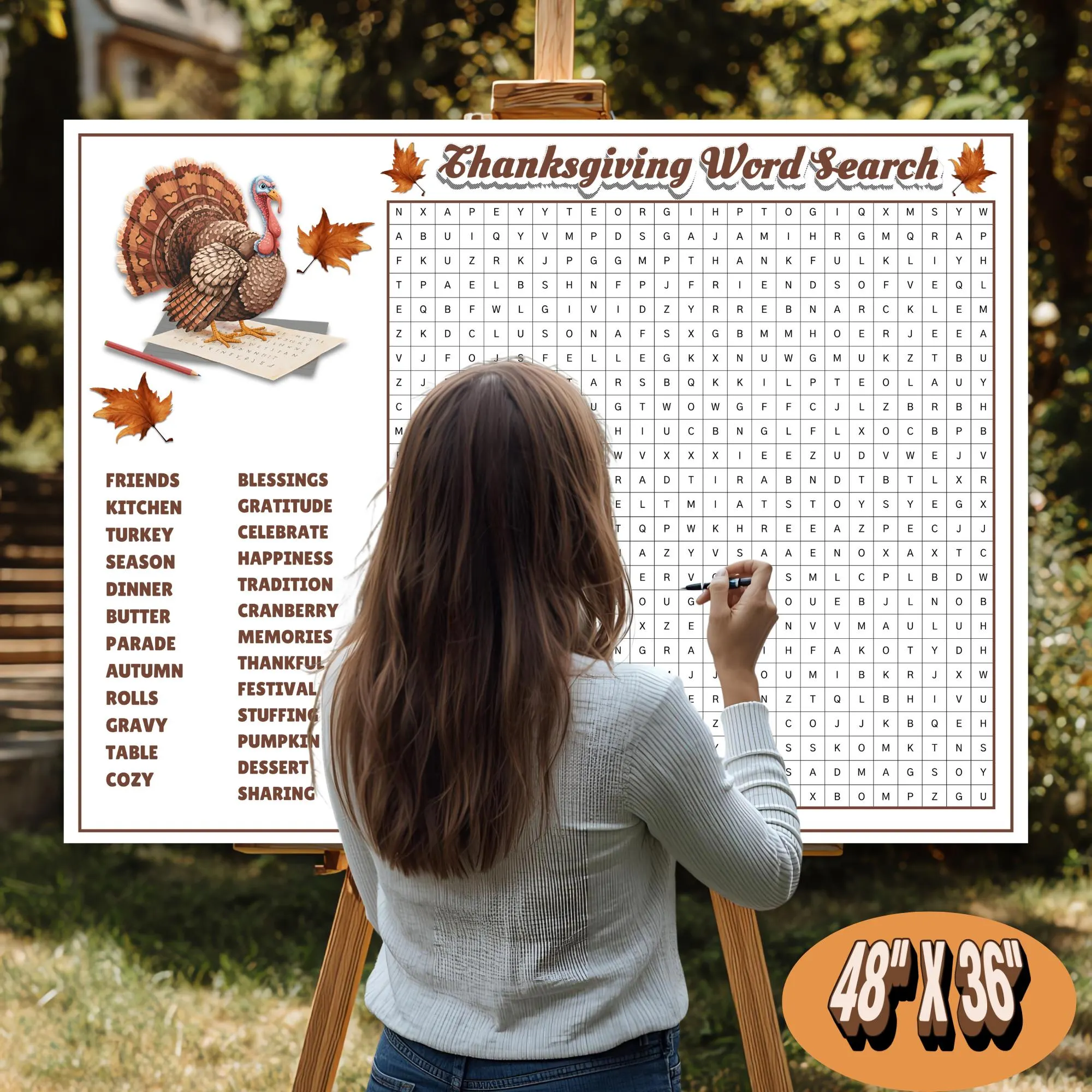 Giant Thanksgiving Word Search Printable Giant Thanksgiving Word Search Printable
