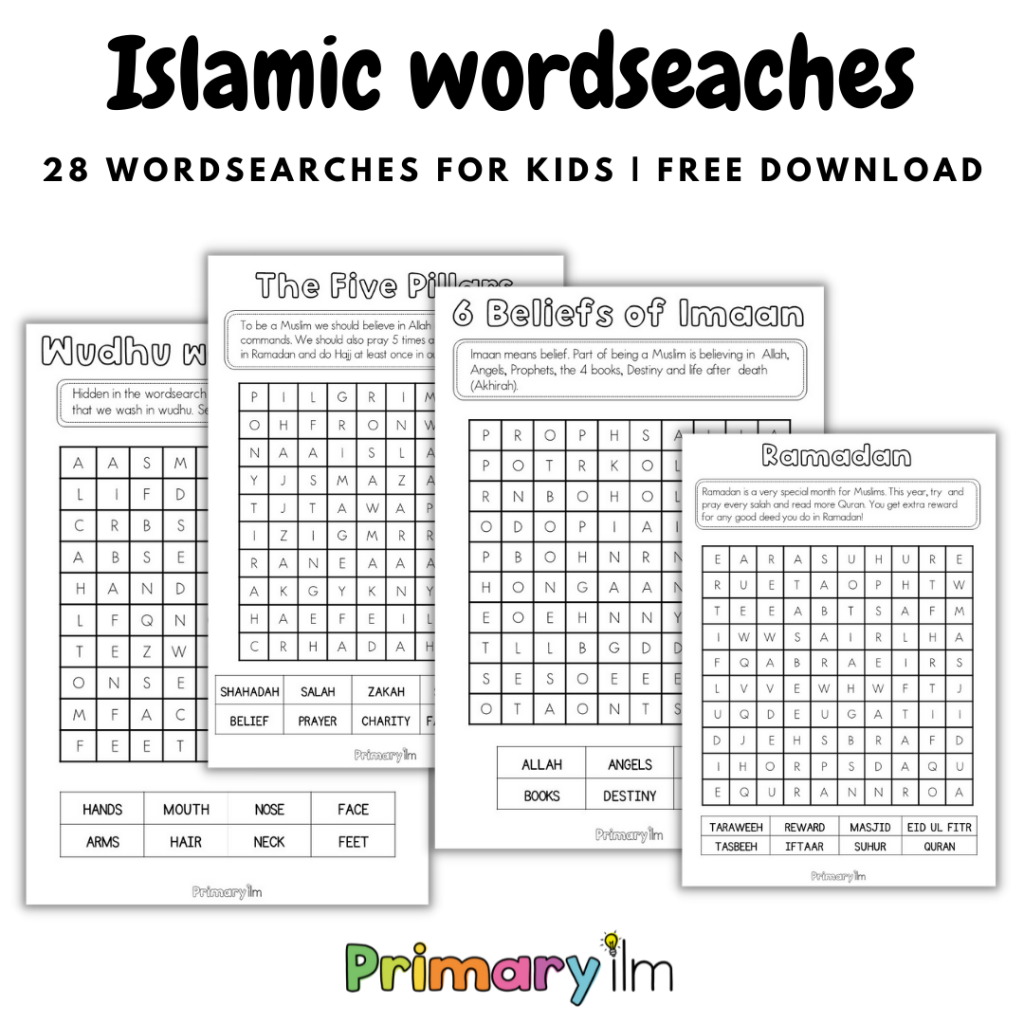 Islamic Wordsearch For Kids Free Printables Islamic Wordsearch For Kids Free Printables