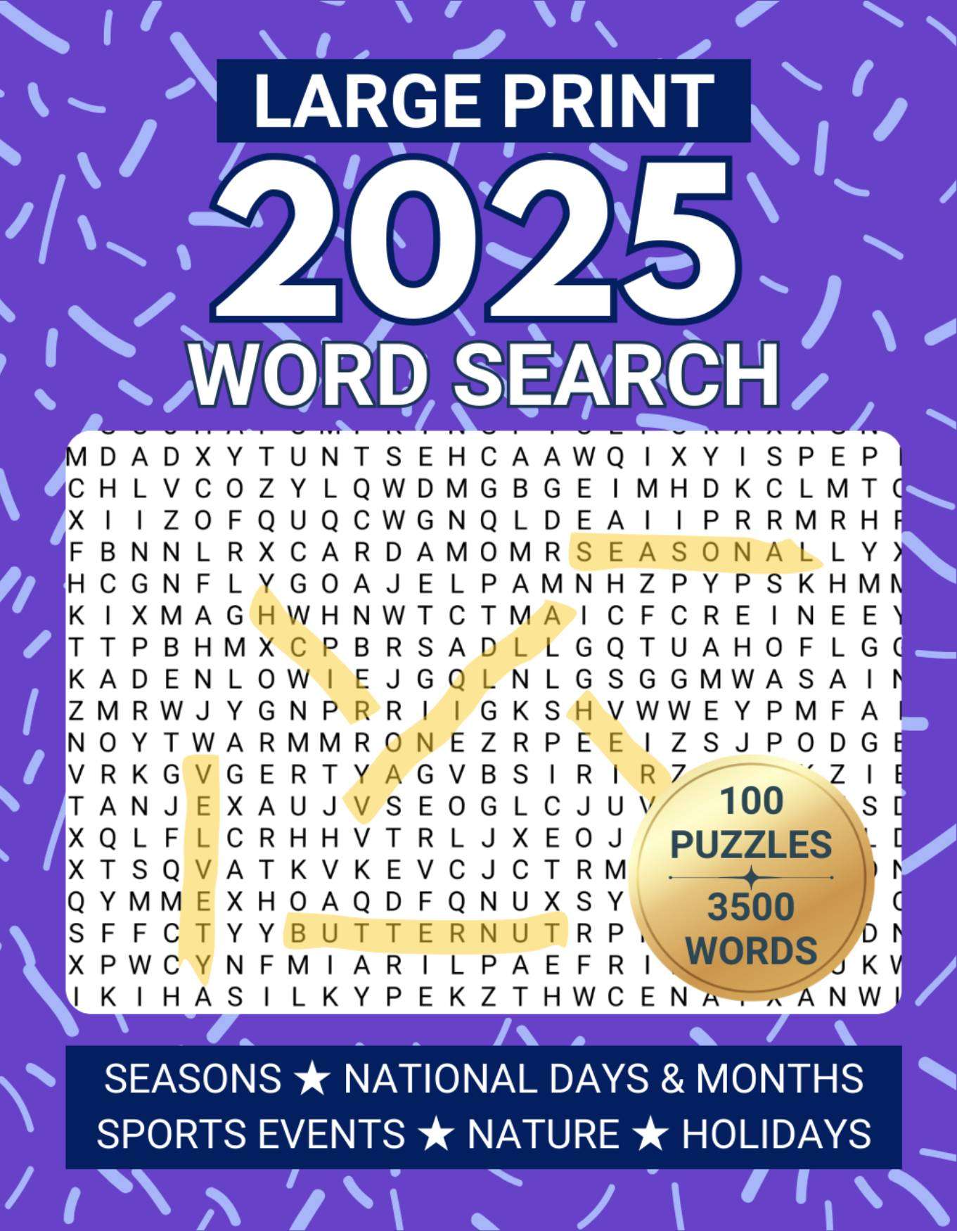 Large Print 2025 Word Search