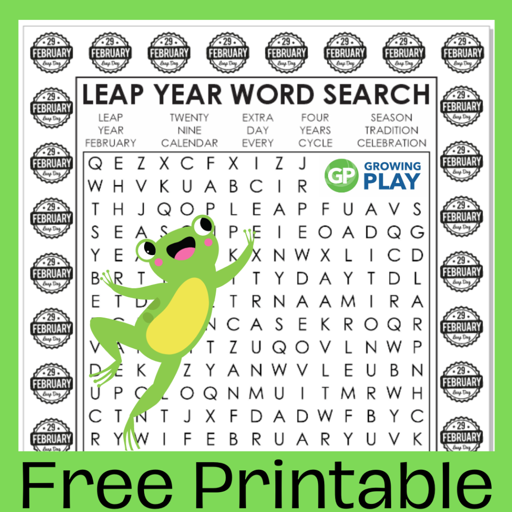 Leap Year Word Search