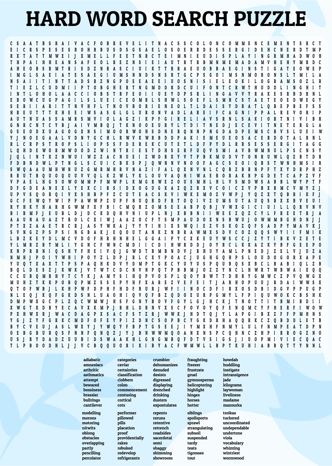 impossible word search printable impossible word search printable