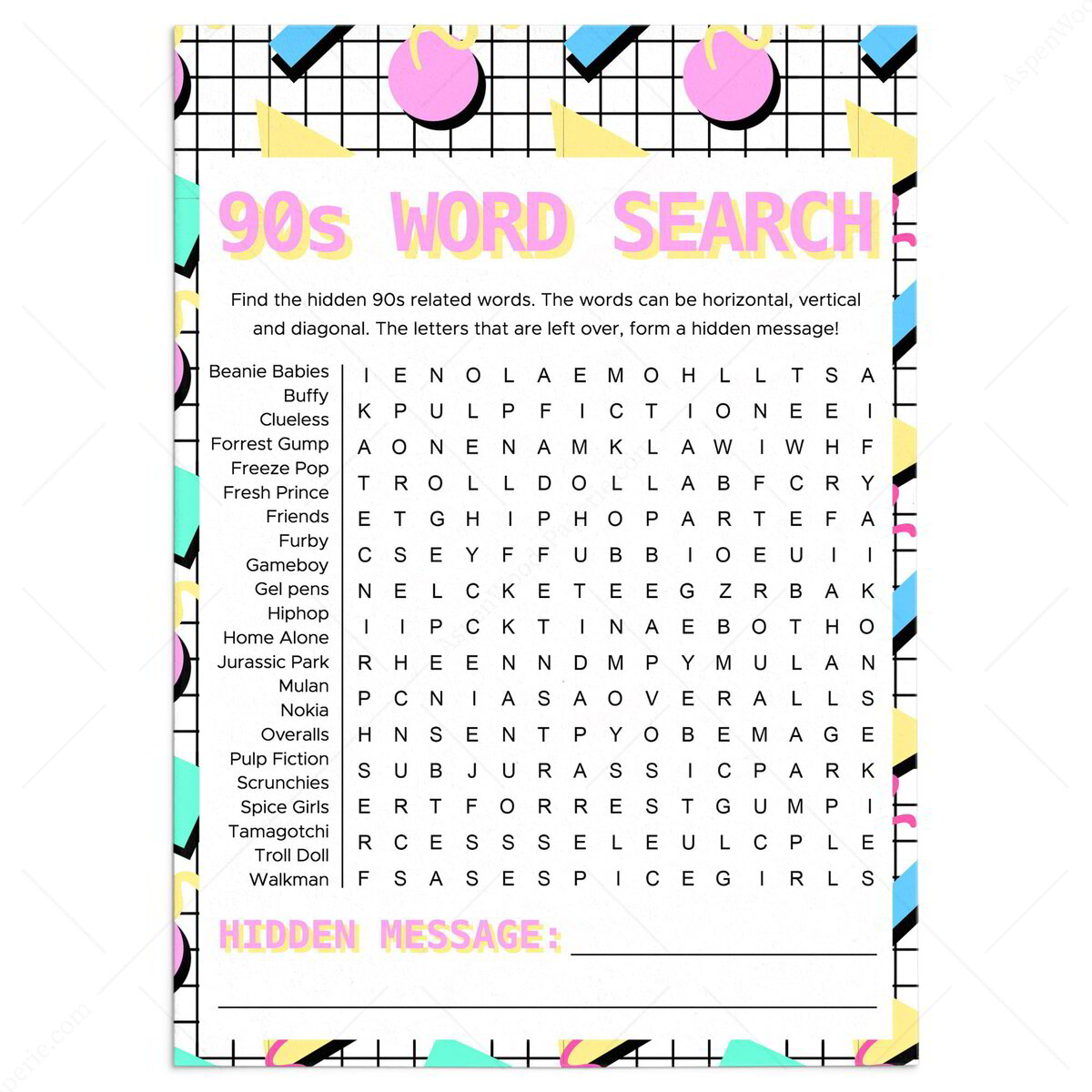 90s music word search printable 90s music word search printable