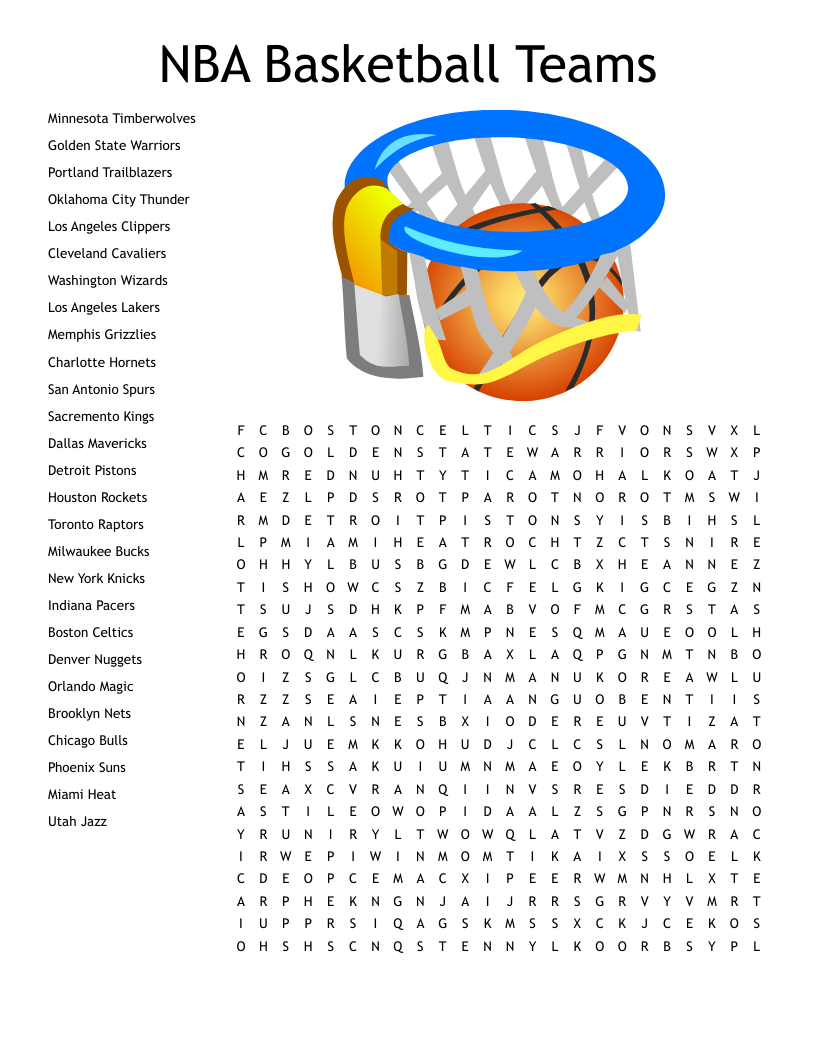 printable nba word search printable nba word search