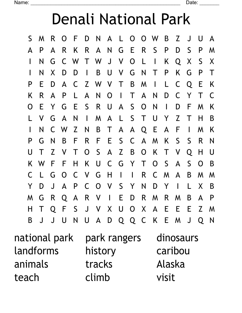 free printable alaska word search