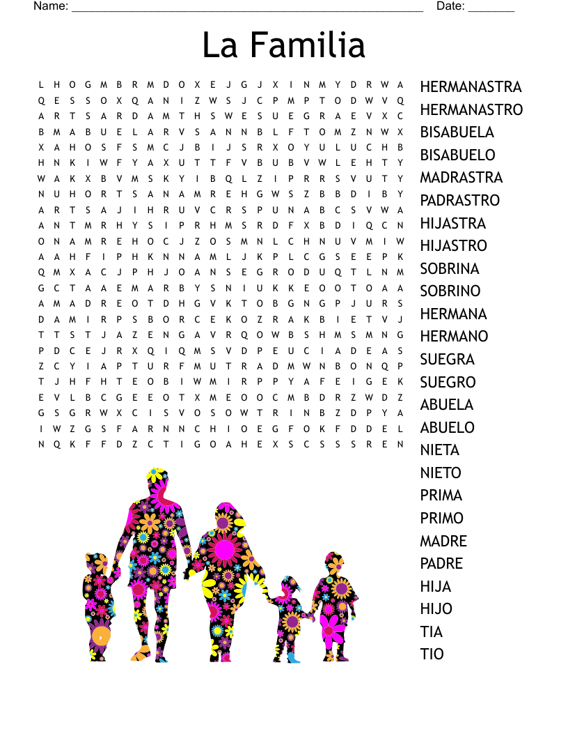 spanish word search answer key