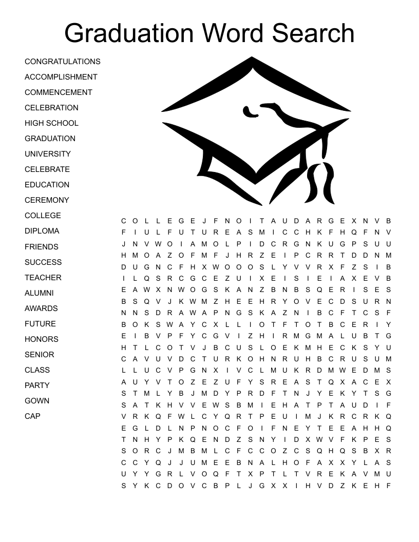 free printable word search for high school students