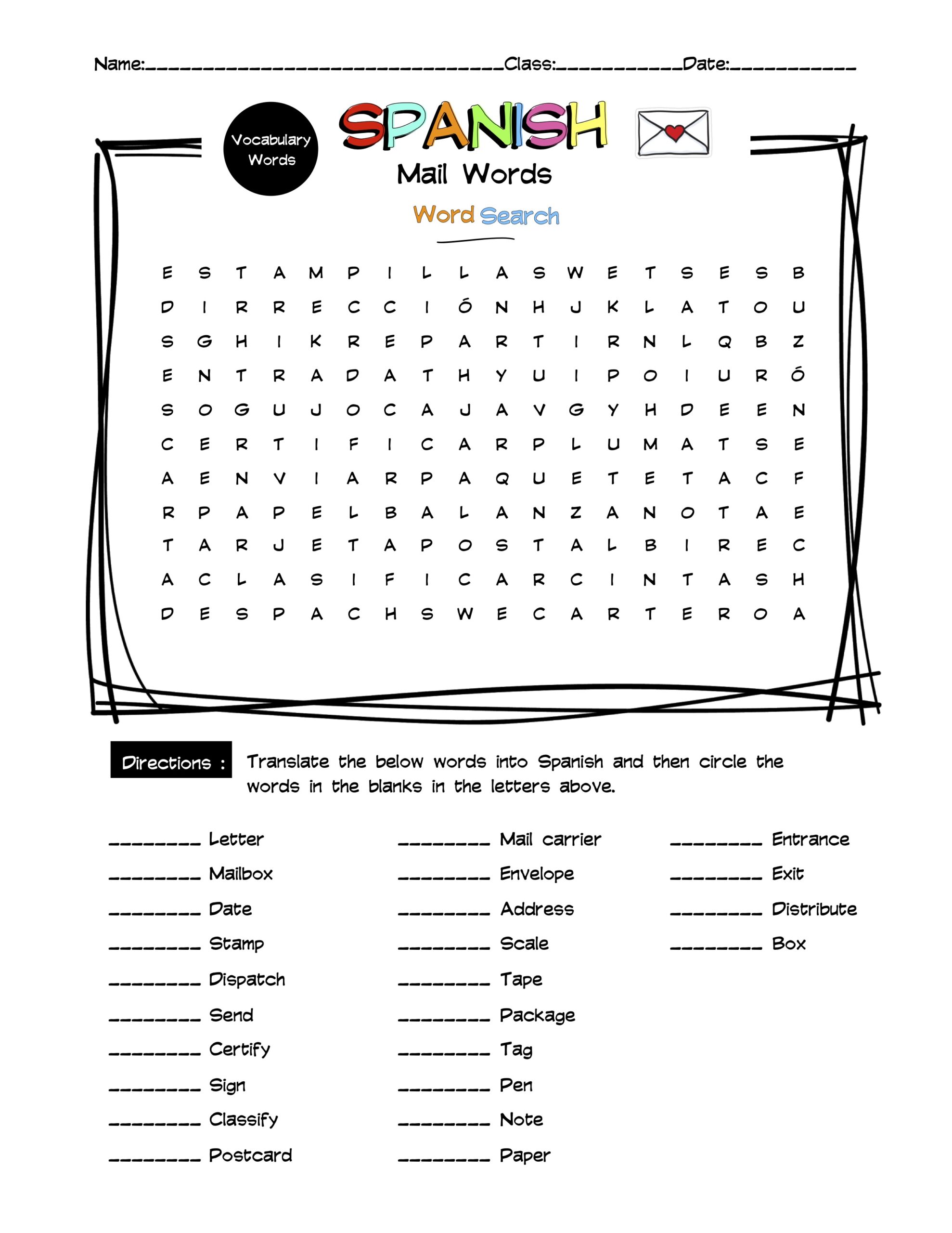 Spanish Christmas Vocabulary Word Search Answer Key Spanish Christmas Vocabulary Word Search Answer Key