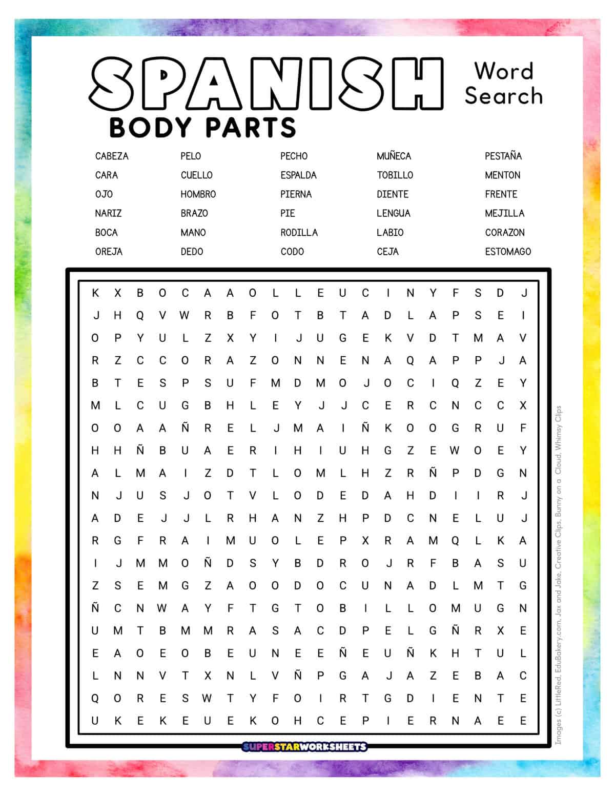 Spanish Word Search Spanish Word Search