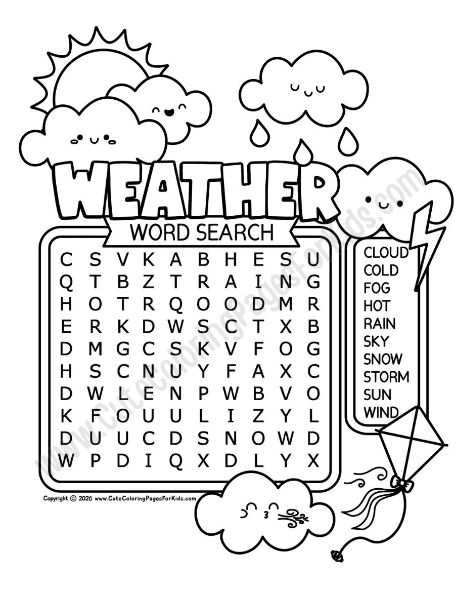Weather Word Search