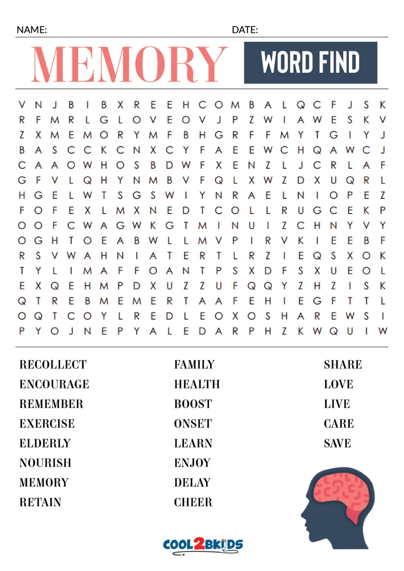 Word Search Printable Difficult